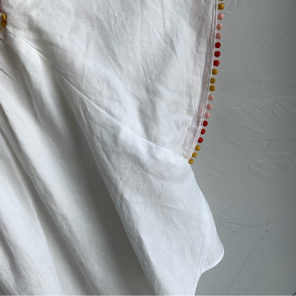 Madewell PomPom Butterfly White Top Size XSmall - Picture 4 of 7